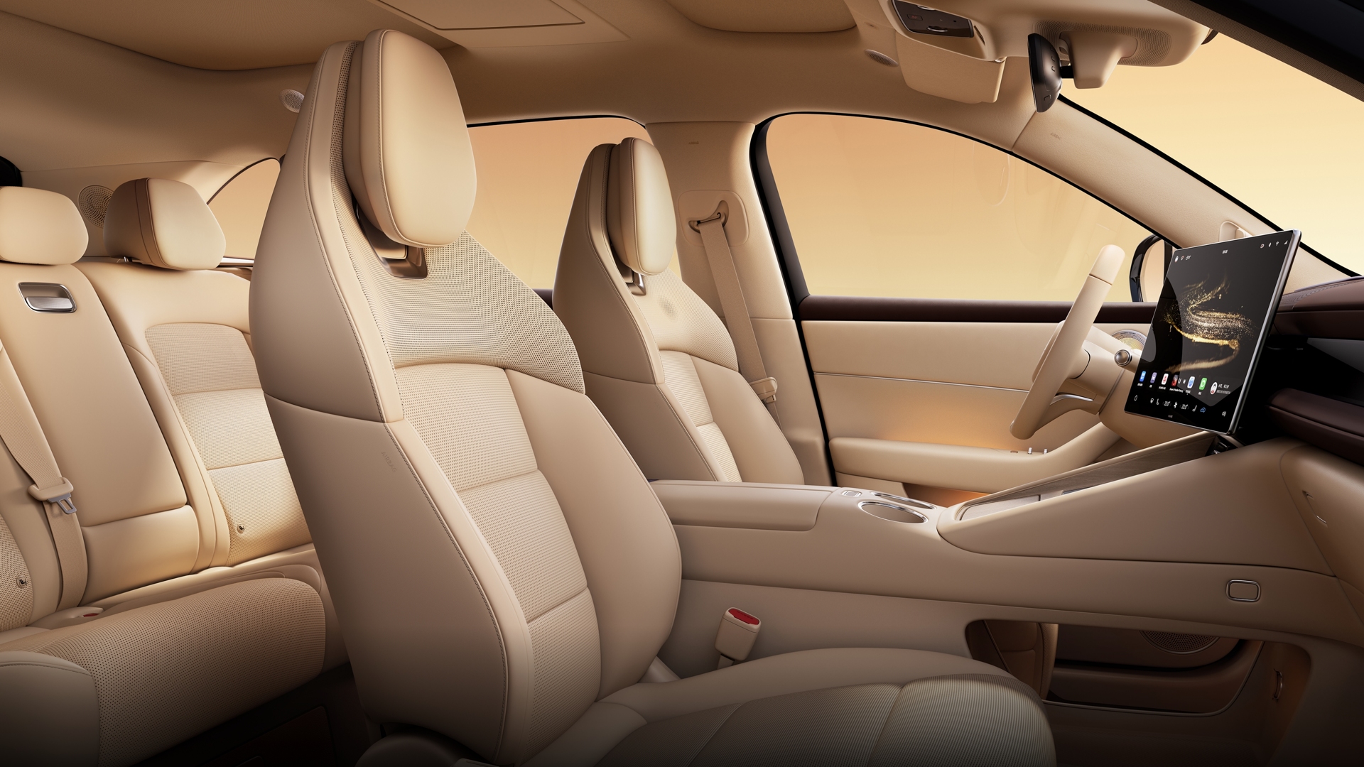 AITO M6 Youthful Apricot Interior