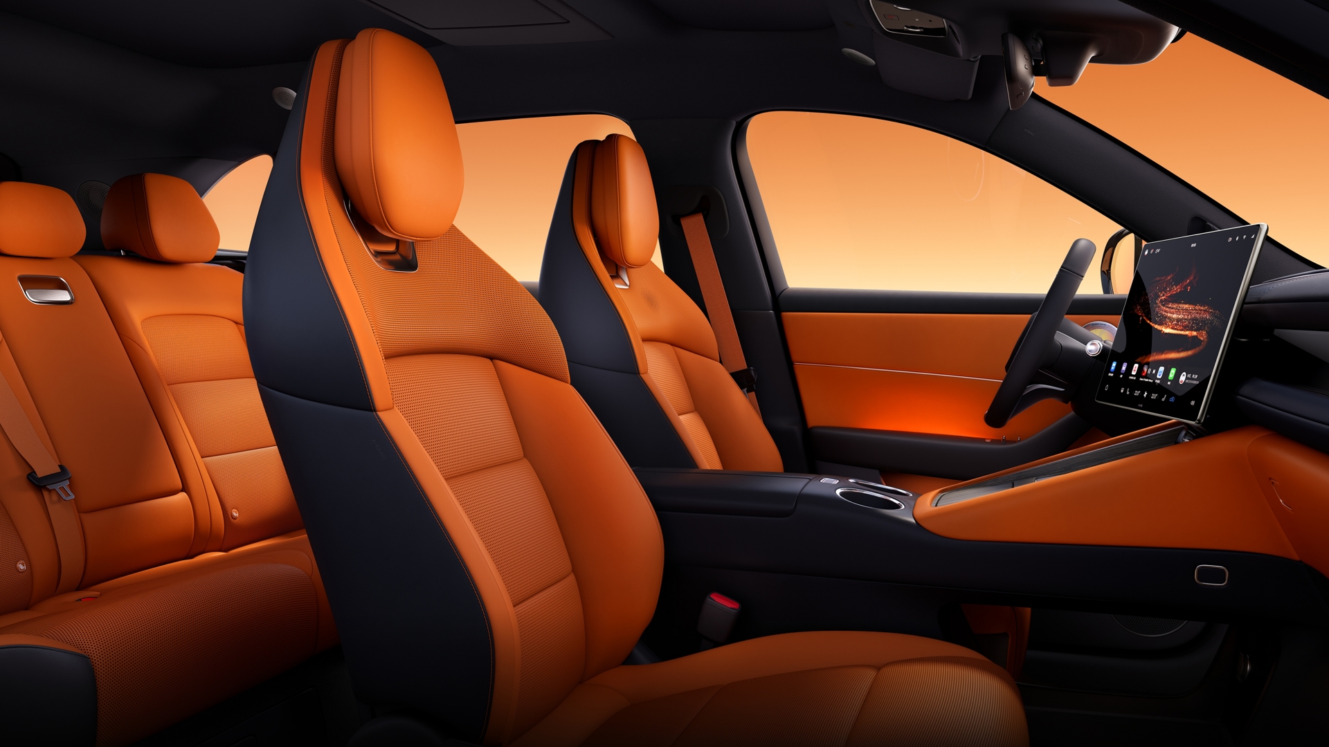AITO M6 Electric Orange Interior