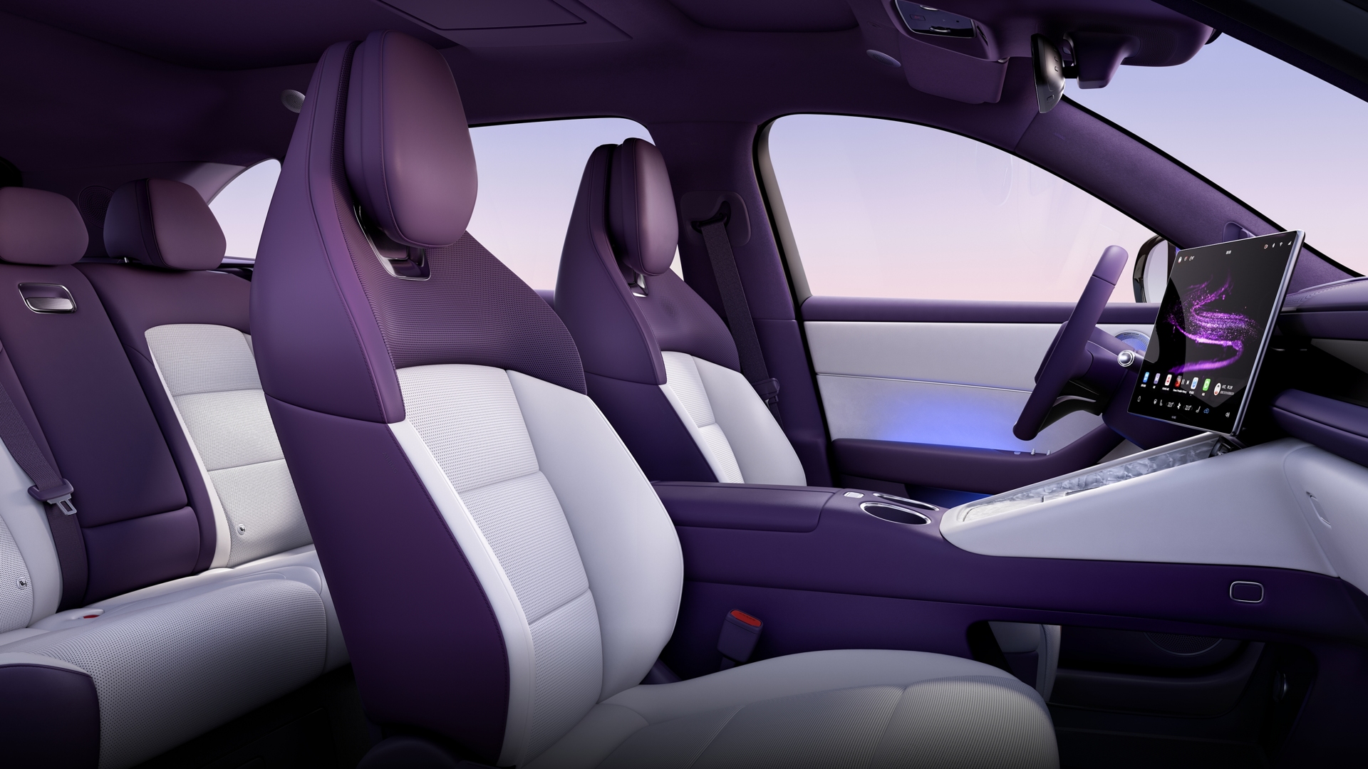 AITO M6 Purple Admire White Interior