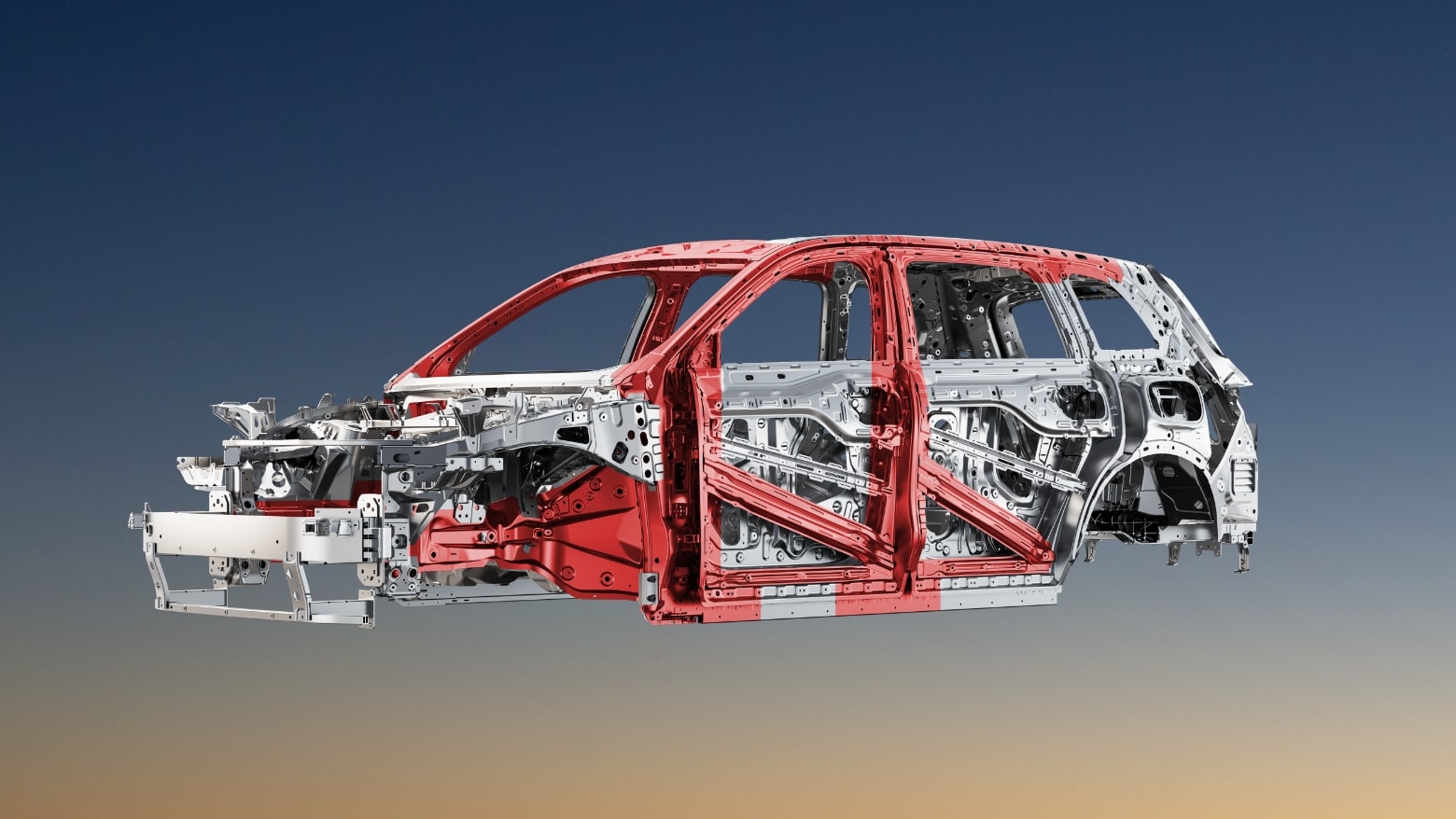 Displaying the AITO M8's robust body architecture