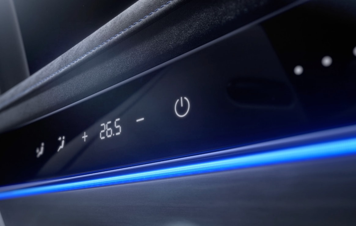 Showcases the Star Black band with indicator lights and touch controls of the Luxeed New S7